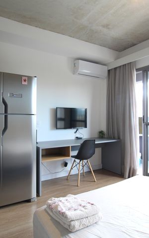 Studio à venda com 28m², 1 quarto e sem vagaSala/Quarto