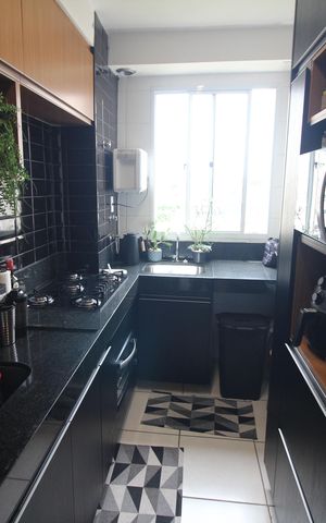 Apartamento à venda com 56m², 2 quartos e 2 vagasCozinha e Área de Serviço