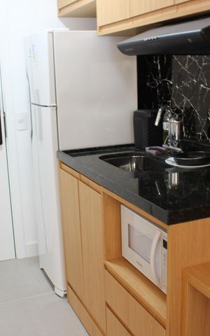 Studio à venda com 17m², 1 quarto e sem vagaCozinha