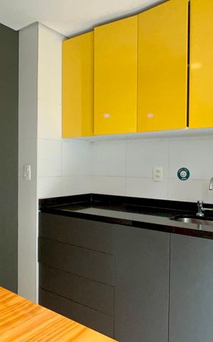 Studio para alugar com 33m², 1 quarto e 1 vaga Studio para alugar com 33m², 1 quarto e 1 vagaCozinha