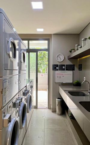 Studio para alugar com 33m², 1 quarto e 1 vaga Studio para alugar com 33m², 1 quarto e 1 vagaLavanderia