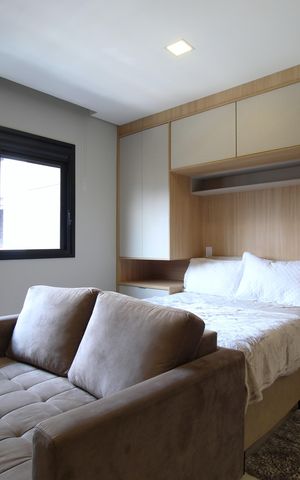 Studio à venda com 27m², 1 quarto e sem vagaSala/Quarto