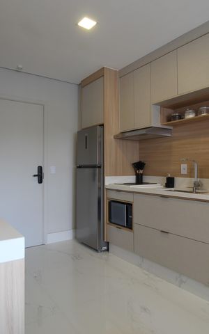 Studio à venda com 27m², 1 quarto e sem vagaCozinha