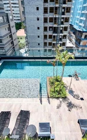 Studio à venda com 28m², 1 quarto e sem vaga Studio à venda com 28m², 1 quarto e sem vagaÁrea comum - Piscina