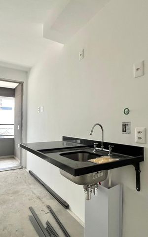 Studio à venda com 28m², 1 quarto e sem vaga Studio à venda com 28m², 1 quarto e sem vagaCozinha