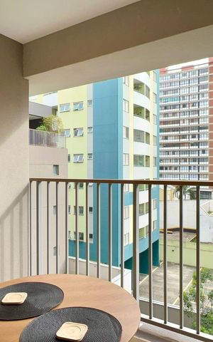 Studio à venda com 28m², 1 quarto e sem vaga Studio à venda com 28m², 1 quarto e sem vagaVaranda