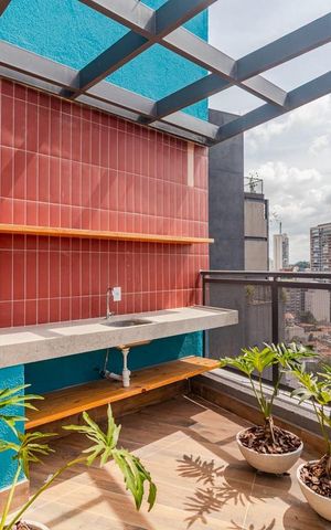 Studio para alugar com 25m², 1 quarto e sem vaga Studio para alugar com 25m², 1 quarto e sem vagaÁrea comum - Churrasqueira