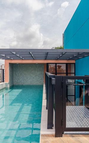 Studio para alugar com 25m², 1 quarto e sem vaga Studio para alugar com 25m², 1 quarto e sem vagaÁrea comum - Piscina