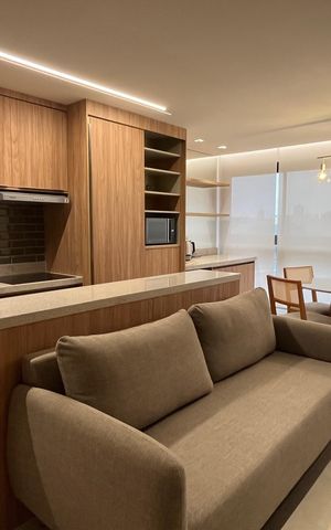 Apartamento para alugar com 55m², 1 quarto e 2 vagas