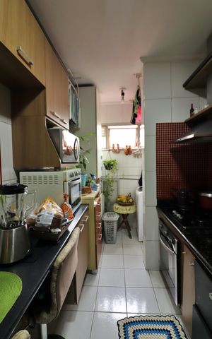 Apartamento à venda com 60m², 2 quartos e 1 vagaCozinha e Área de Serviço