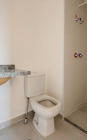 Apartamento à venda com 28m², 1 quarto e sem vaga Apartamento à venda com 28m², 1 quarto e sem vagaBanheiro da Suíte