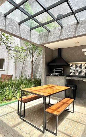 Apartamento à venda com 34m², 1 quarto e sem vaga Apartamento à venda com 34m², 1 quarto e sem vagaÁrea comum - Churrasqueira