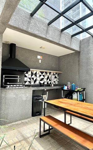 Apartamento à venda com 34m², 1 quarto e sem vaga Apartamento à venda com 34m², 1 quarto e sem vagaÁrea comum - Churrasqueira