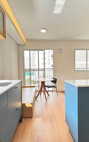 Apartamento para alugar com 27m², 1 quarto e sem vaga