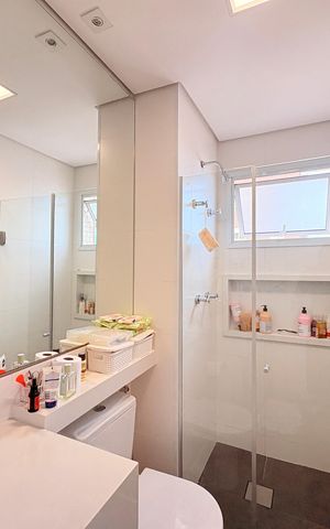 Apartamento à venda com 110m², 3 quartos e 2 vagasBanheiro da Suíte