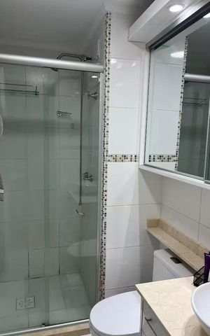 Apartamento para alugar com 61m², 2 quartos e 1 vaga Apartamento para alugar com 61m², 2 quartos e 1 vagaBanheiro 1