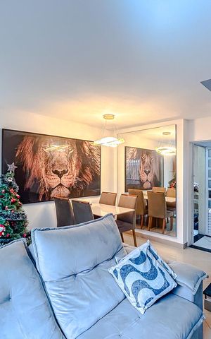 Casa de condomínio à venda com 116m², 2 quartos e 2 vagasSala