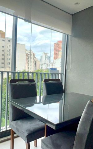 Studio para alugar com 38m², 1 quarto e 1 vaga Studio para alugar com 38m², 1 quarto e 1 vagaVaranda
