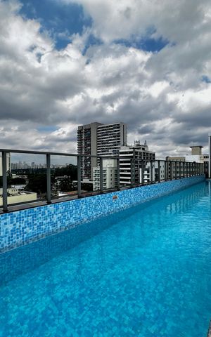 Studio para alugar com 25m², 1 quarto e sem vaga Studio para alugar com 25m², 1 quarto e sem vagaPiscina