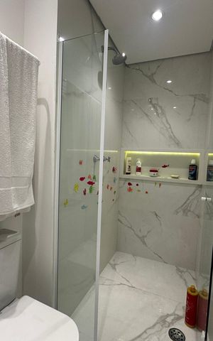 Apartamento à venda com 76m², 1 quarto e 2 vagasBanheiro da Suíte