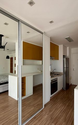Studio para alugar com 36m², 1 quarto e 1 vaga Studio para alugar com 36m², 1 quarto e 1 vagaQuarto