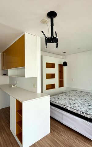 Studio para alugar com 36m², 1 quarto e 1 vaga Studio para alugar com 36m², 1 quarto e 1 vagaQuarto