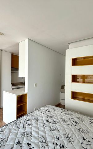 Studio para alugar com 36m², 1 quarto e 1 vaga Studio para alugar com 36m², 1 quarto e 1 vagaQuarto