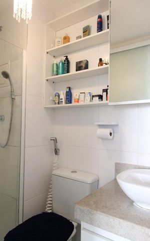 Apartamento à venda com 61m², 2 quartos e 1 vagaBanheiro da suíte 