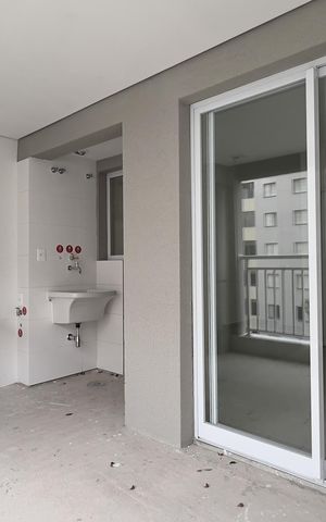 Apartamento à venda com 31m², 1 quarto e 1 vaga Apartamento à venda com 31m², 1 quarto e 1 vagaVaranda gourmet e Área de Serviço