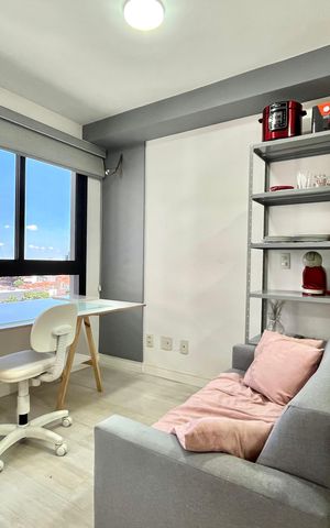 Studio à venda com 25m², 1 quarto e sem vaga Studio à venda com 25m², 1 quarto e sem vagaSala/Quarto