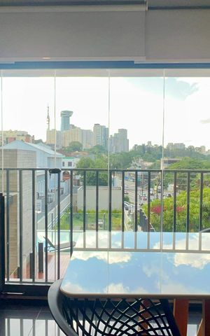 Studio para alugar com 28m², 1 quarto e sem vagaVaranda