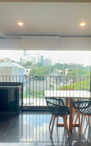 Studio para alugar com 28m², 1 quarto e sem vagaVaranda