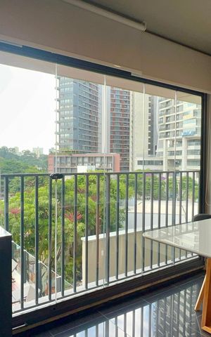 Studio para alugar com 28m², 1 quarto e sem vagaVaranda
