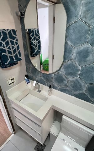 Apartamento à venda com 80m², 3 quartos e 1 vaga Apartamento à venda com 80m², 3 quartos e 1 vagaBanheiro
