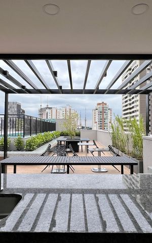 Studio à venda com 27m², 1 quarto e sem vaga Studio à venda com 27m², 1 quarto e sem vagaÁrea comum - Churrasqueira