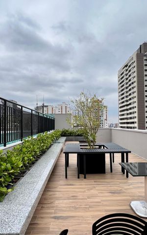 Studio à venda com 27m², 1 quarto e sem vaga Studio à venda com 27m², 1 quarto e sem vagaÁrea comum - Churrasqueira