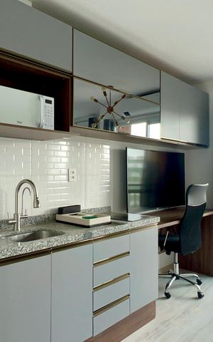 Studio à venda com 27m², 1 quarto e sem vaga Studio à venda com 27m², 1 quarto e sem vagaCozinha