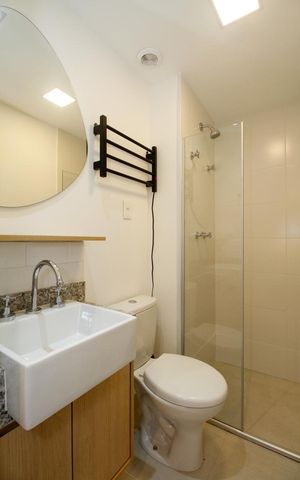 Studio para alugar com 26m², 1 quarto e sem vaga Studio para alugar com 26m², 1 quarto e sem vagaBanheiro