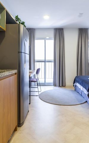 Studio à venda com 26m², 1 quarto e sem vaga Studio à venda com 26m², 1 quarto e sem vagaCozinha