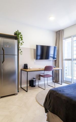 Studio à venda com 26m², 1 quarto e sem vaga Studio à venda com 26m², 1 quarto e sem vagaSala/Quarto
