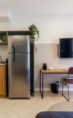 Studio à venda com 26m², 1 quarto e sem vaga Studio à venda com 26m², 1 quarto e sem vagaCozinha