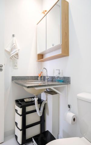 Apartamento à venda com 64m², 2 quartos e 2 vagasBanheiro social