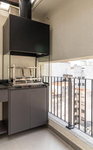 Studio para alugar com 25m², 1 quarto e sem vagaChurrasqueira