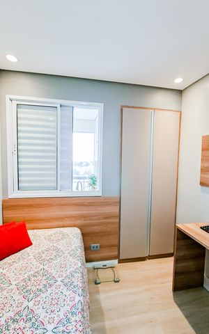 Apartamento à venda com 61m², 2 quartos e 2 vagasQuarto 1
