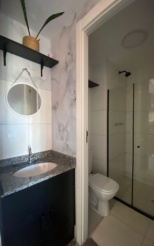Apartamento para alugar com 47m², 2 quartos e sem vaga Apartamento para alugar com 47m², 2 quartos e sem vagaBanheiro