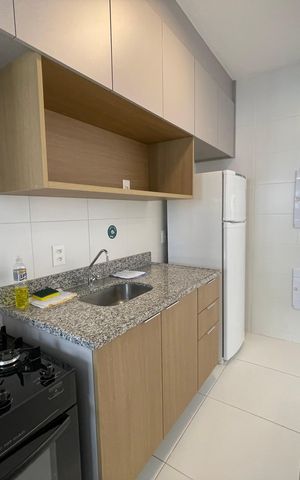 Apartamento para alugar com 46m², 1 quarto e 1 vaga Apartamento para alugar com 46m², 1 quarto e 1 vagaCozinha e Área de Serviço