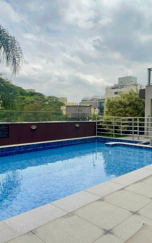 Apartamento para alugar com 55m², 1 quarto e 2 vagas Apartamento para alugar com 55m², 1 quarto e 2 vagasPiscina