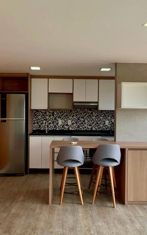 Apartamento para alugar com 55m², 1 quarto e 2 vagas Apartamento para alugar com 55m², 1 quarto e 2 vagasSala
