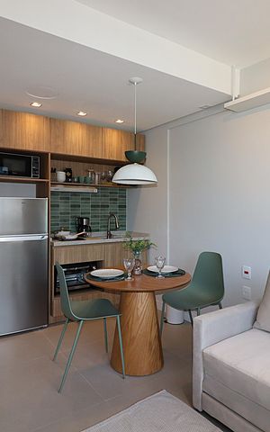 Studio à venda com 30m², 1 quarto e 1 vagaEspaço integrado - Cozinha