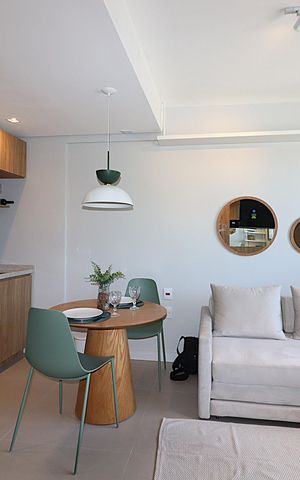 Studio à venda com 30m², 1 quarto e 1 vagaEspaço integrado - Sala